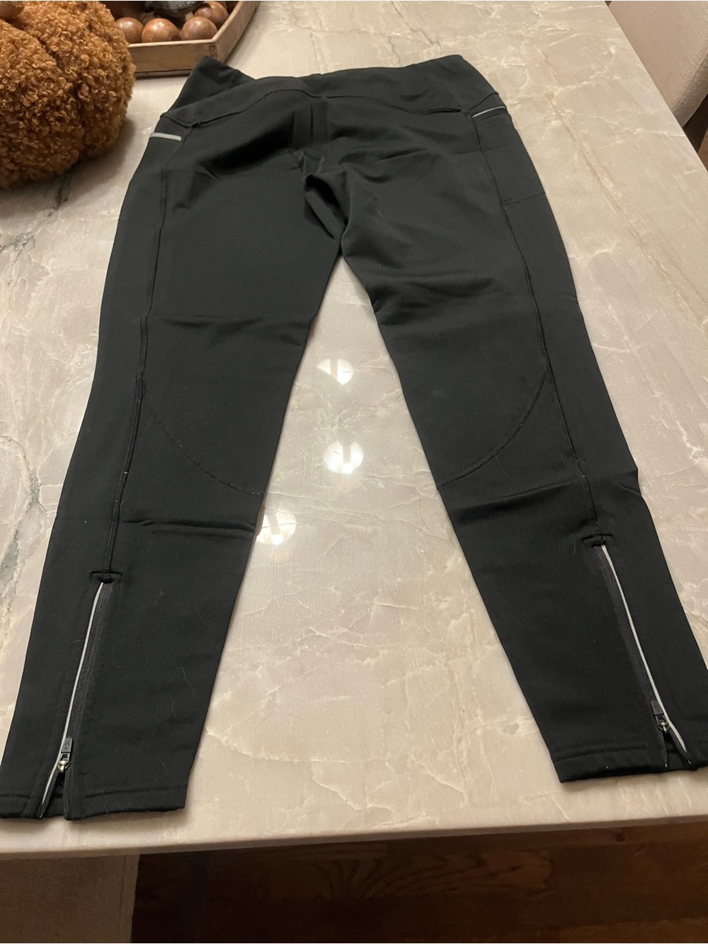 Smartwool Black Performance Leggings with Ankle Zippers